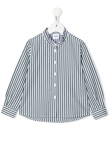 Aspesi Kids striped long-sleeve shirt - Weiß