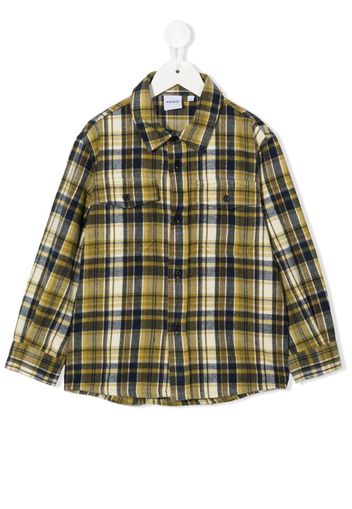 Aspesi Kids checked long-sleeve shirt - Gelb