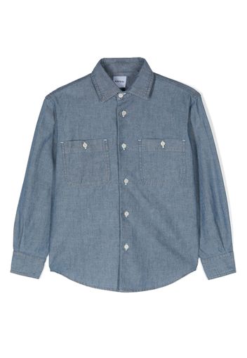 Aspesi Kids long-sleeve buttoned cotton shirt - Blau