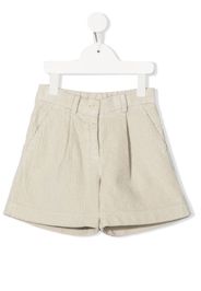 Aspesi Kids pressed crease corduroy shorts - Nude