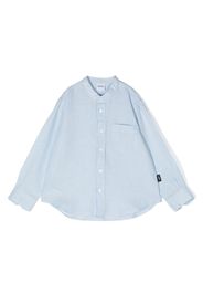 Aspesi Kids collarless patch pocketvshirt - Blau