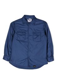 Aspesi Kids logo-patch shirt jacket - Blau