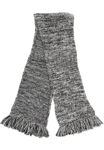 ASPESI fringe-detail wool scarf - Schwarz