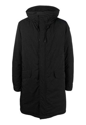 ASPESI single-breasted hooded parka coat - Schwarz