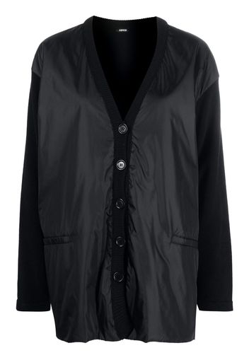 ASPESI hybrid button-up cardigan - Schwarz