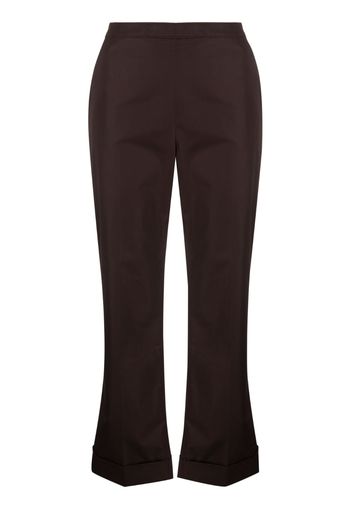 ASPESI bootcut cropped trousers - Braun