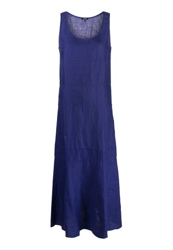 ASPESI panelled linen maxi dress - Blau