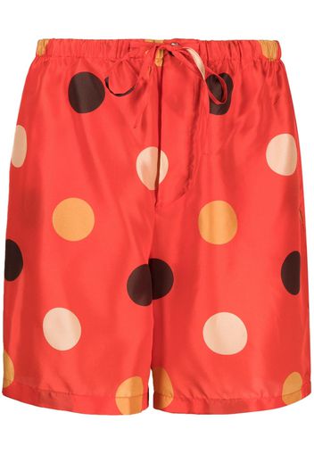 ASPESI polka-dot drawstring shorts - Rot