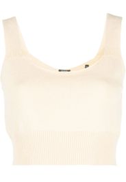 ASPESI knitted crop top - Nude