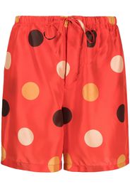 ASPESI polka-dot drawstring shorts - Rot