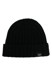 ASPESI logo-patch ribbed beanie - Schwarz