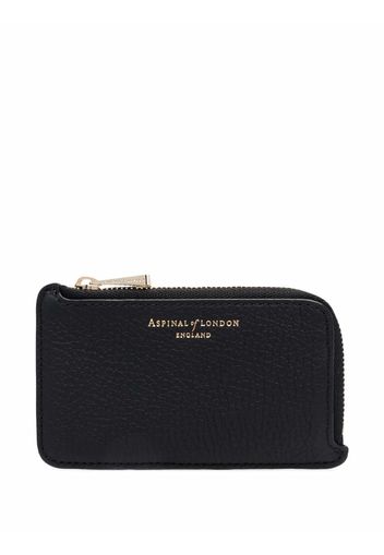 Aspinal Of London grained leather coin purse - Schwarz
