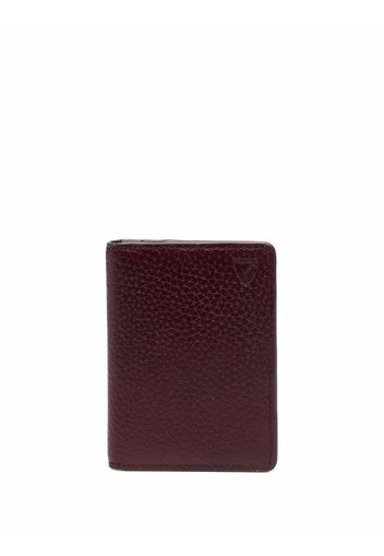 Aspinal Of London pebbled-effect double fold wallet - Rot