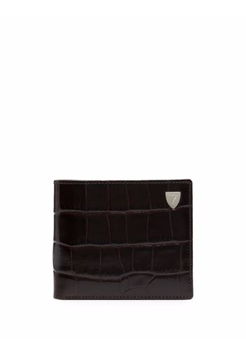 Aspinal Of London bi-fold leather wallet - Braun
