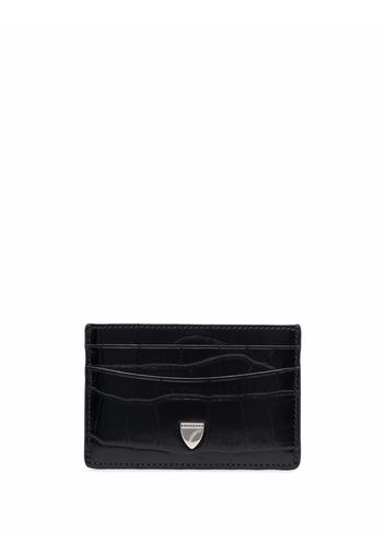 Aspinal Of London croc-effect card holder - Schwarz