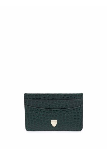 Aspinal Of London crocodile-effect cardholder - Grün