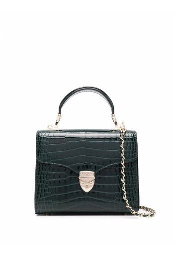 Aspinal Of London Mayfair midi crocodile-embossed bag - Grün