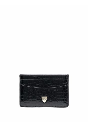 Aspinal Of London croc-effect cardholder - Schwarz