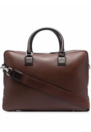 Aspinal Of London small Mount Street briefcase - Braun