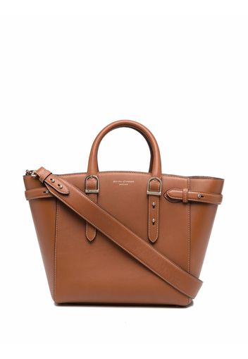 Aspinal Of London Marylebone contrast-stitching tote - Braun