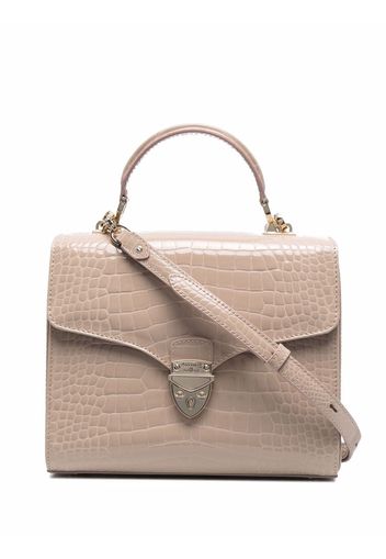 Aspinal Of London Mayfair crocodile-effect tote bag - Nude