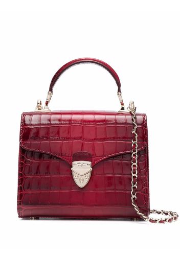 Aspinal Of London Mayfair midi crocodile-embossed bag - Rot