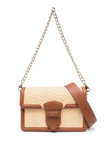 Aspinal Of London The Resort raffia shoulder bag - Nude