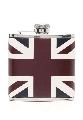 Aspinal Of London Classic Union Jack hip flask (5oz) - Blau