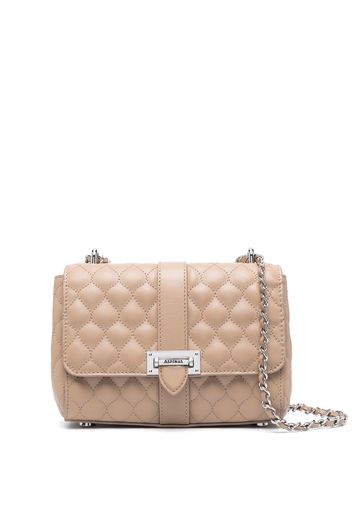 Aspinal Of London Lottie quilted leather crossbody bag - Nude