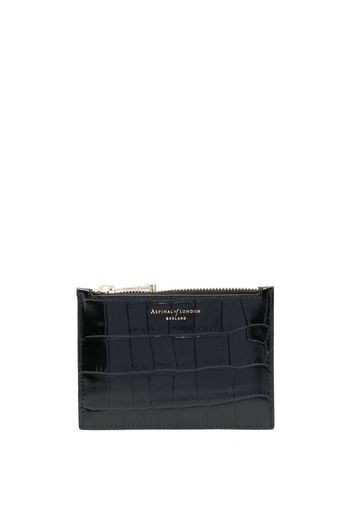 Aspinal Of London embossed-crocodile small wallet - Schwarz