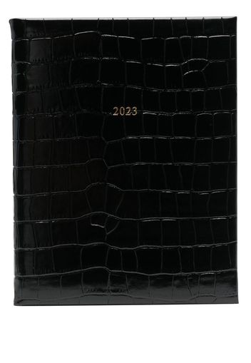 Aspinal Of London 2023 A4-sized Quarto diary - Schwarz