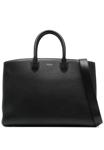 Aspinal Of London Madison pebbled-leather tote bag - Schwarz