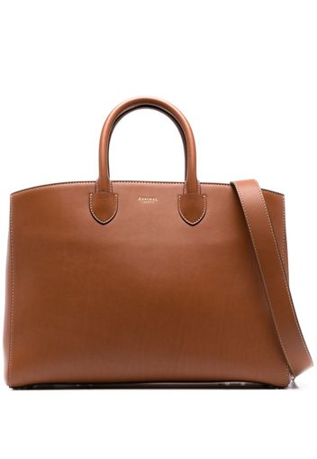 Aspinal Of London Madison leather tote bag - Braun