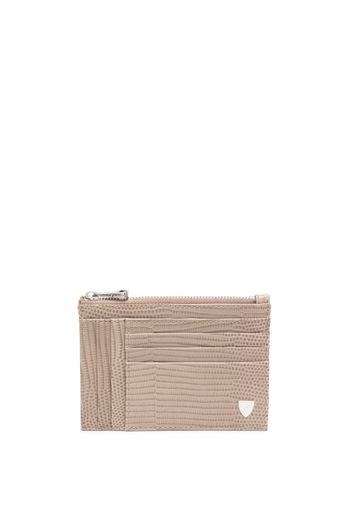 Aspinal Of London pebble leather cardholder - Nude