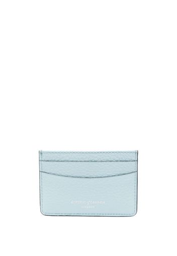 Aspinal Of London grained leather card holder - Blau