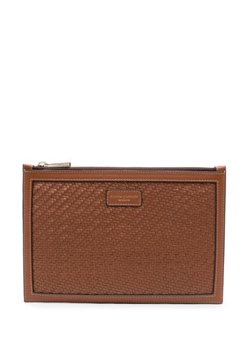 Aspinal Of London large Essential leather clutch bag - Braun