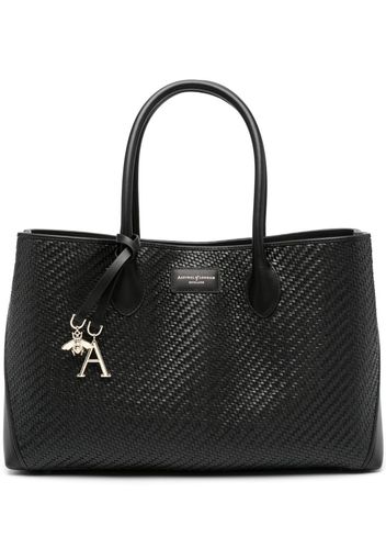 Aspinal Of London London weave leather tote bag - Schwarz