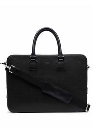 Aspinal Of London Mount Street leather briefcase - Schwarz