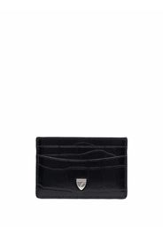 Aspinal Of London croc-effect card holder - Schwarz