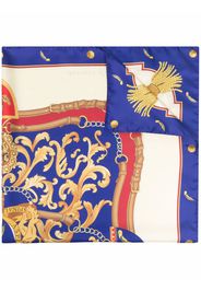 Aspinal Of London baroque-pattern print scarf - Blau