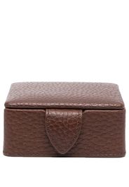 Aspinal Of London leather stud box - Braun