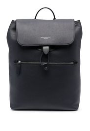 Aspinal Of London Reporter grained-leather backpack - Blau