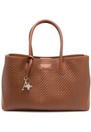 Aspinal Of London London weave leather tote bag - Braun