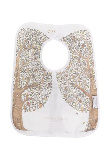 Atelier Choux graphic print cotton bib - Nude