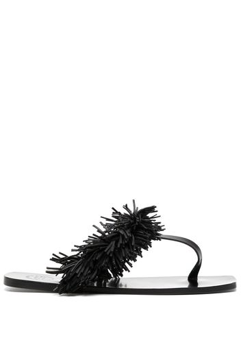 ATP Atelier Canelli fringed thong sandals - Schwarz