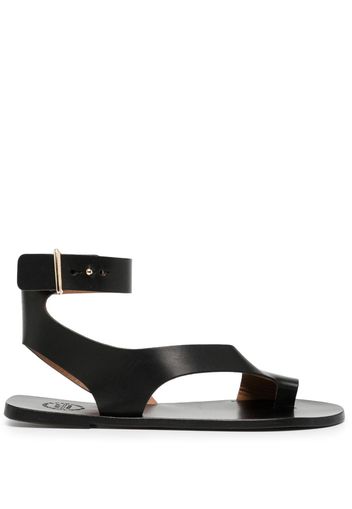 ATP Atelier Aquara cut-out leather sandals - Schwarz