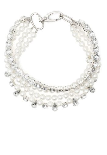 Atu Body Couture pearl-crystal choker necklace - Weiß