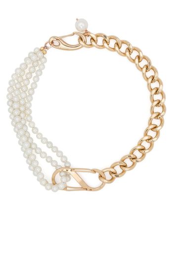 Atu Body Couture pearl-detail chain-link necklace - Gold