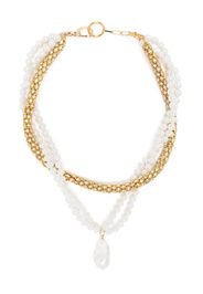 Atu Body Couture crystal-embellished pearl necklace - Gold