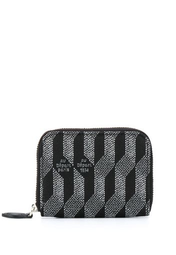 Au Départ monogram print purse - Schwarz